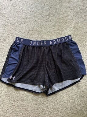 Under Armour Black and Navy Women’s Athletic Mesh Shorts